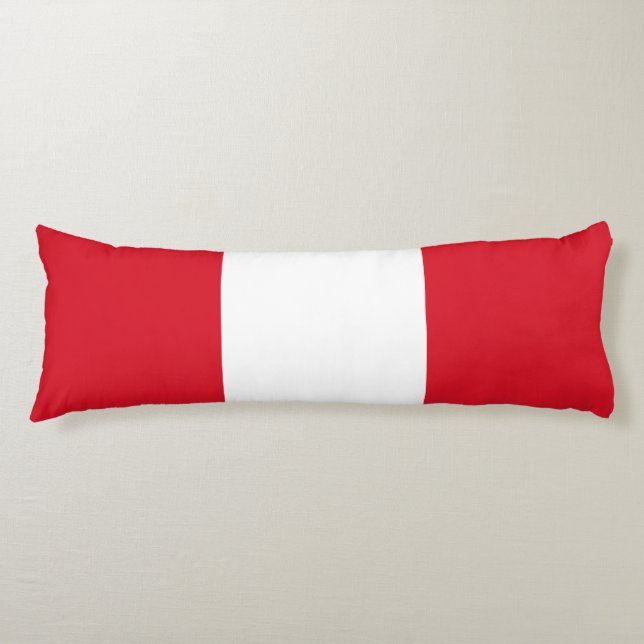 Peru Flag Body Pillow (Front)