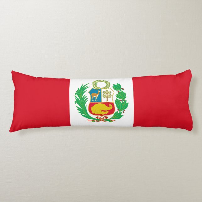 Peru Flag Body Pillow (Front)