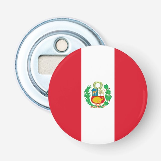 Peru Flag Bottle Opener (Front)