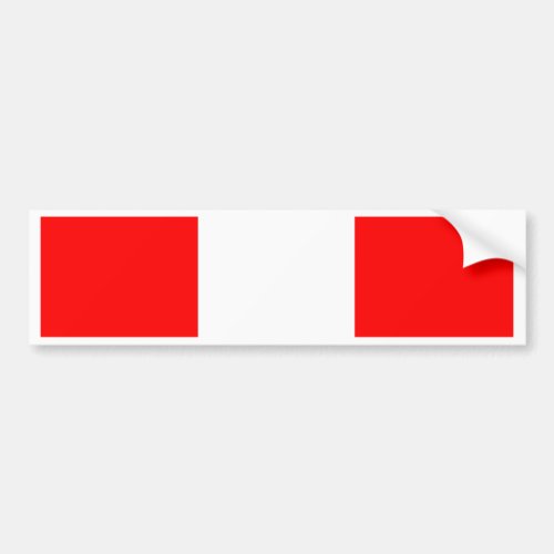 Peru Flag Bumper Sticker