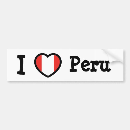 Peru Flag Bumper Sticker