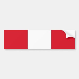 Peru Flag Bumper Sticker