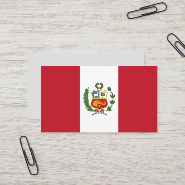Peru flag business card (Front/Back In Situ)
