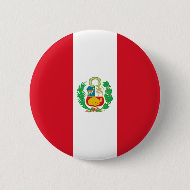 Peru Flag Button (Front)