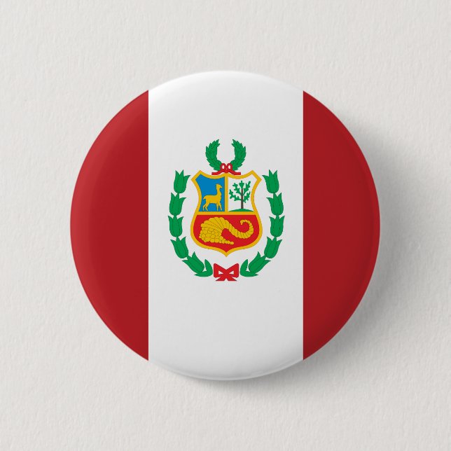 Peru Flag Button (Front)