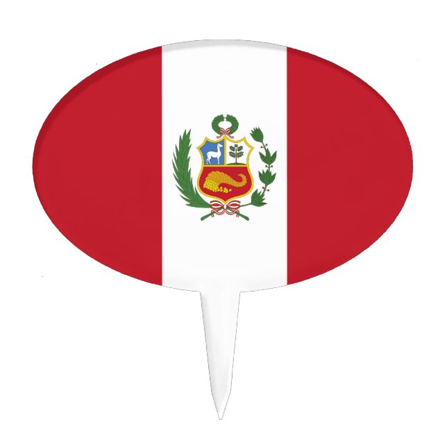 Peru flag cake topper (Front)