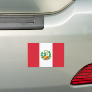 Peru Flag Car Magnet