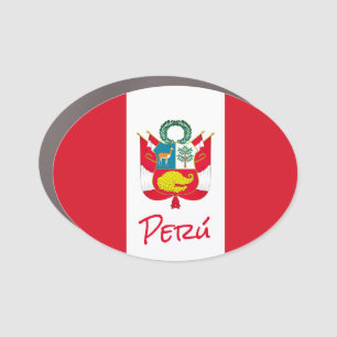 Peru Flag Car Magnet