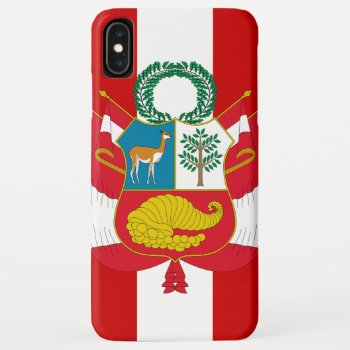 Peru Flag Iphone Xs Max Case by GrooveMaster at Zazzle