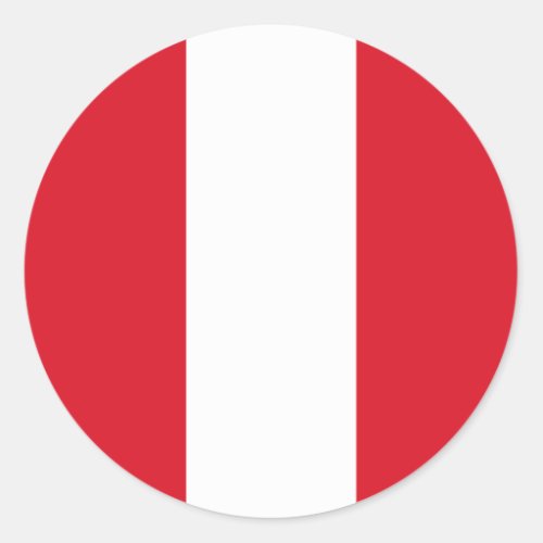 Peru Flag Classic Round Sticker