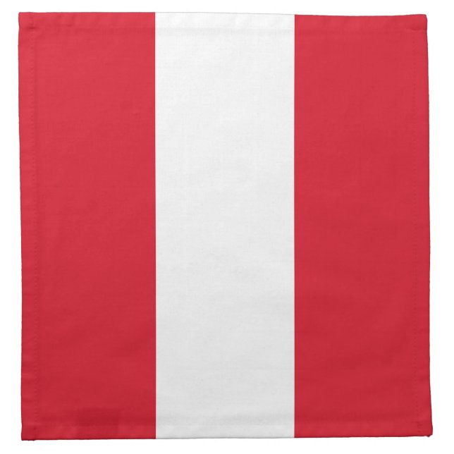 Peru Flag Cloth Napkin (Front)
