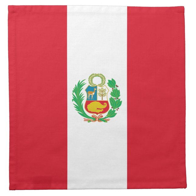 Peru Flag Cloth Napkin (Front)