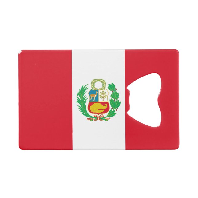 Peru Flag Credit Card Bottle Opener (Front (Horizontal))