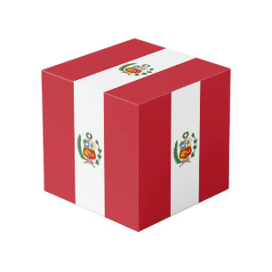 Peru flag cube