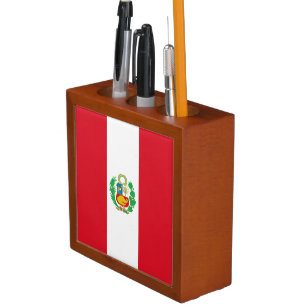 Peru Flag Desk Organizer
