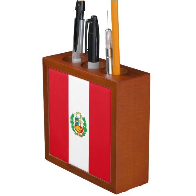 Peru Flag Desk Organizer (In Situ)