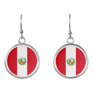 Peru Flag Earrings