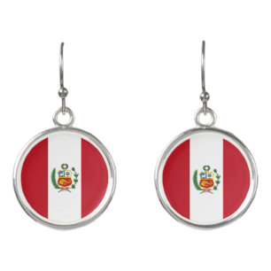 Peru flag earrings
