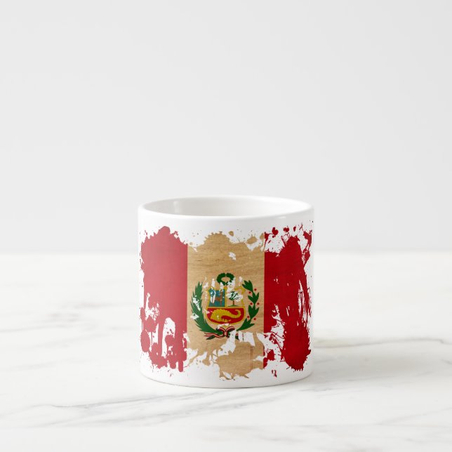 Peru Flag Espresso Cup (Front)