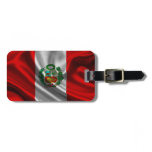 Peru Flag Fabric Bag Tag Peru Flag Fabric Bag Tag