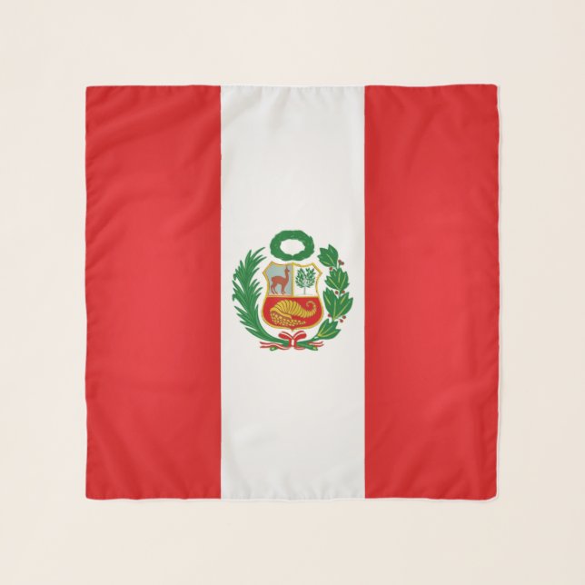 Peru Flag Fashion Scarf (Front)