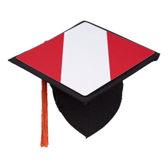 Peru Flag Graduation Cap Topper (Angled)