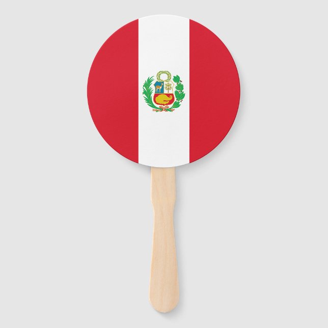 Peru Flag Hand Fan (Front)