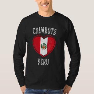 Peru Flag Heart Chimbote City T-Shirt