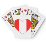 Peru Flag Heart Playing Cards Peru Flag Heart Playing Cards