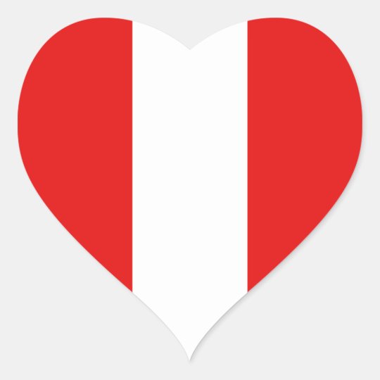 Peru Flag Heart Sticker | Zazzle.com