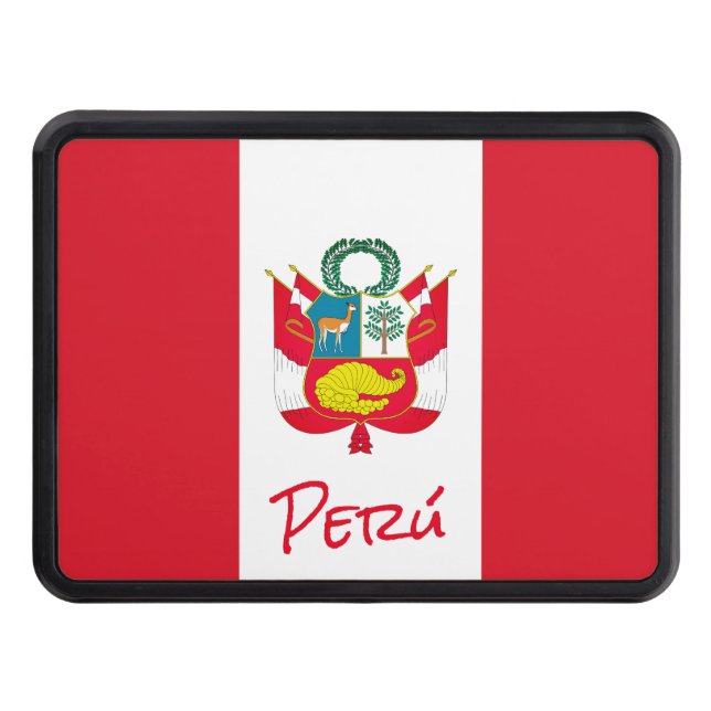 Peru Flag Hitch Cover (Front)