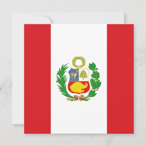 Peru Flag Invitation