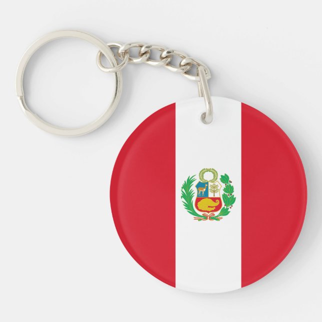 Peru Flag Keychain (Front)