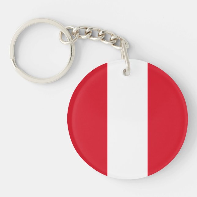 Peru Flag Keychain (Front)