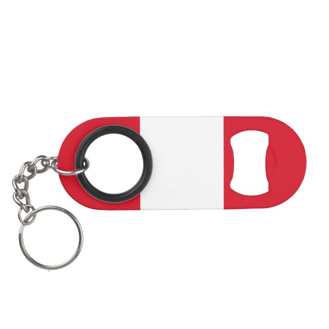 Peru Flag Keychain Bottle Opener (Back Horizontal)