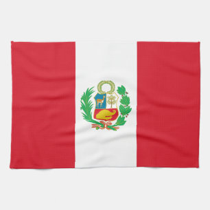 Peru Flag Kitchen Towel