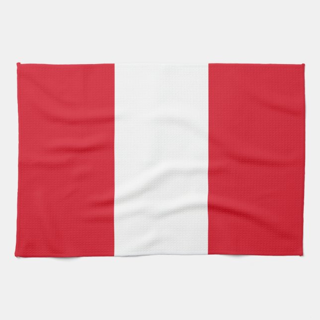 Peru Flag Kitchen Towel (Horizontal)