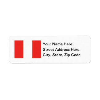 Peru Flag Label