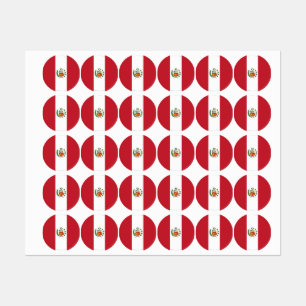 Peru flag labels