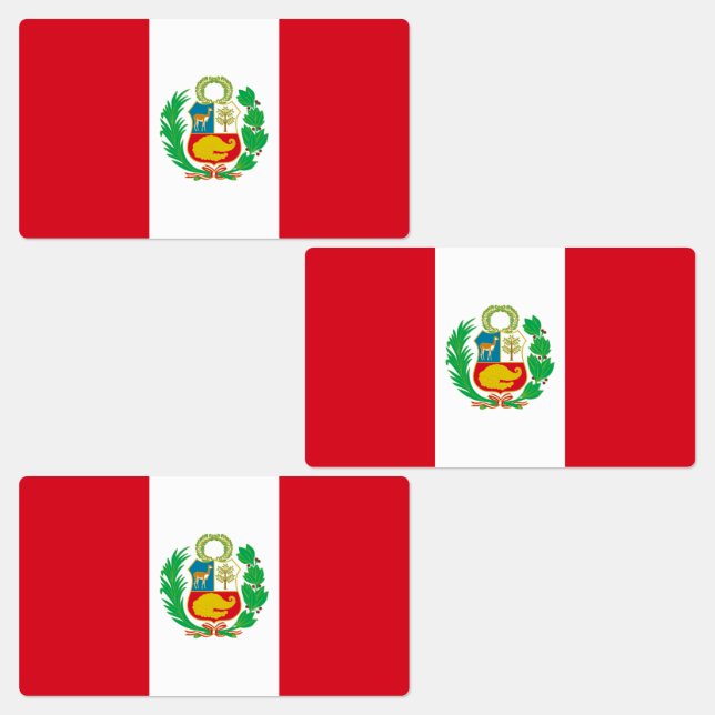 Peru Flag Labels (Group)