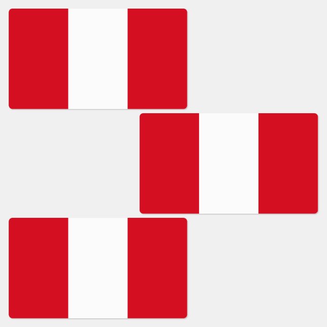 Peru Flag Labels (Group)