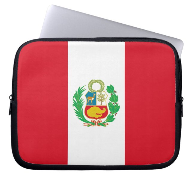 Peru Flag Laptop Sleeve (Front)