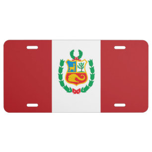 Peru Flag License Plate