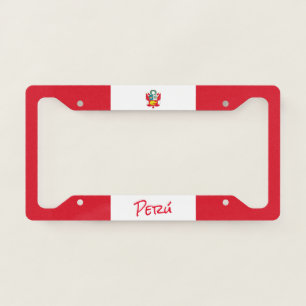 Peru Flag License Plate Frame