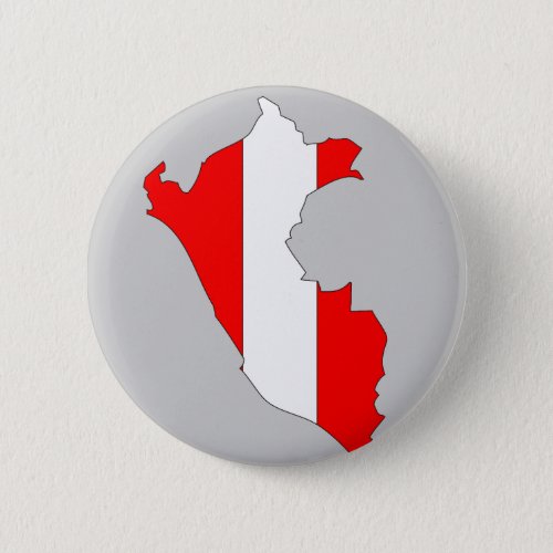 Peru flag map pinback button