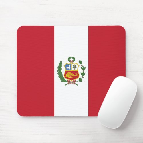 Peru flag mouse pad