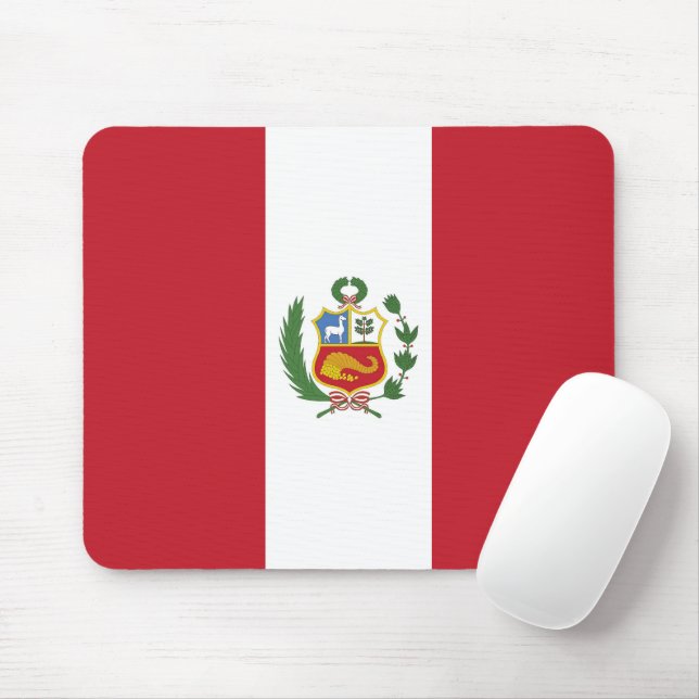Peru flag mouse pad (With Mouse)