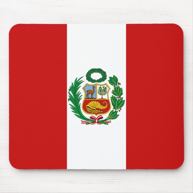 Peru Flag Mousepad (Front)