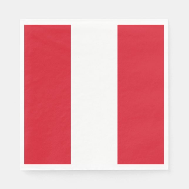 Peru Flag Napkins (Front)