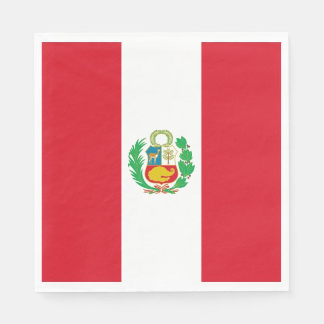 Peru Flag Napkins (Front)
